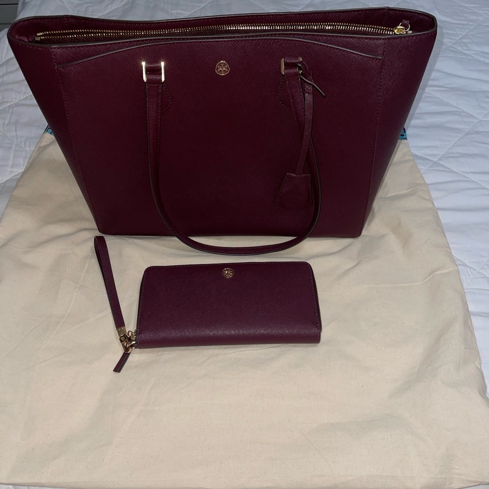 Tory Burch tote and wallet